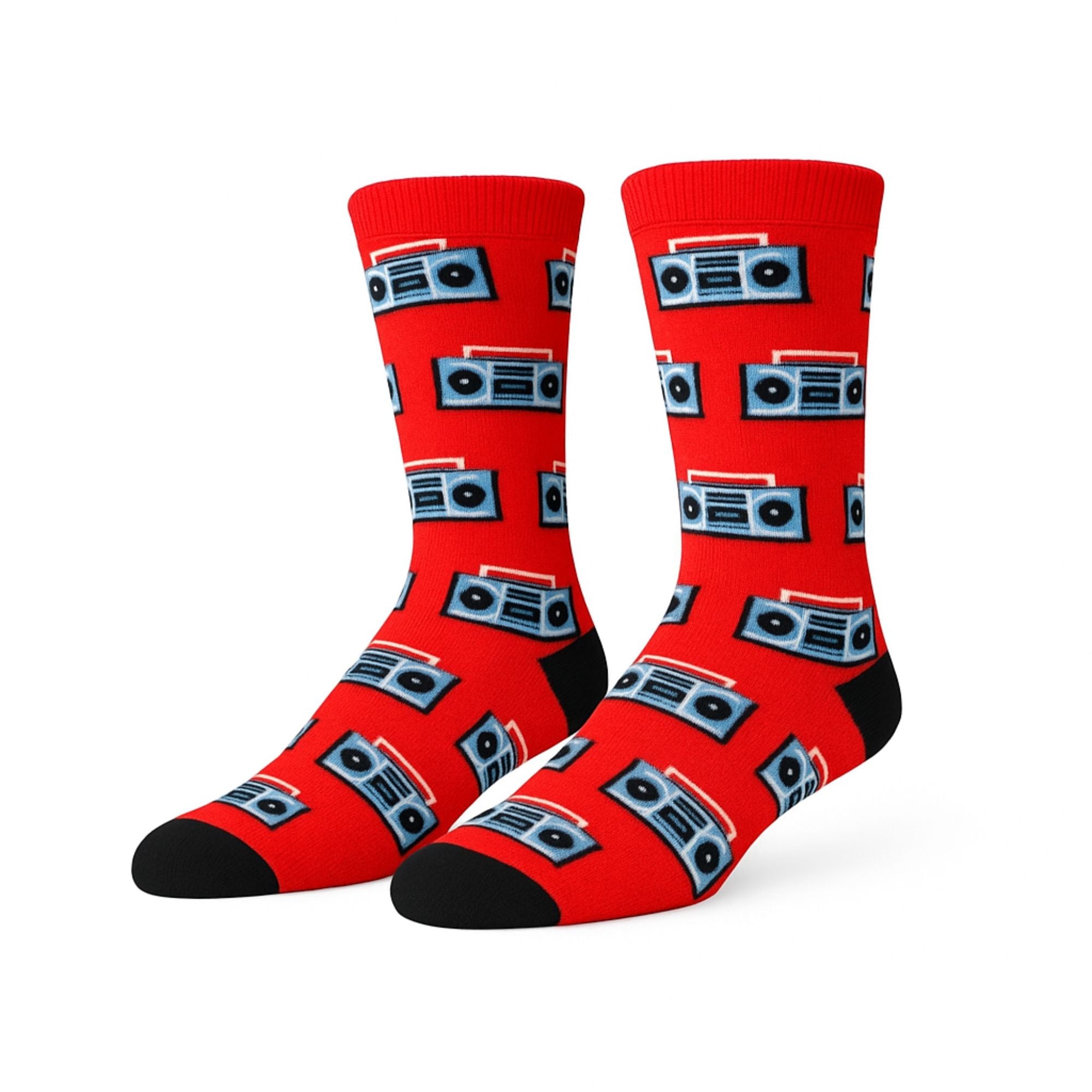 BOOMBOX-SOCKS-RED