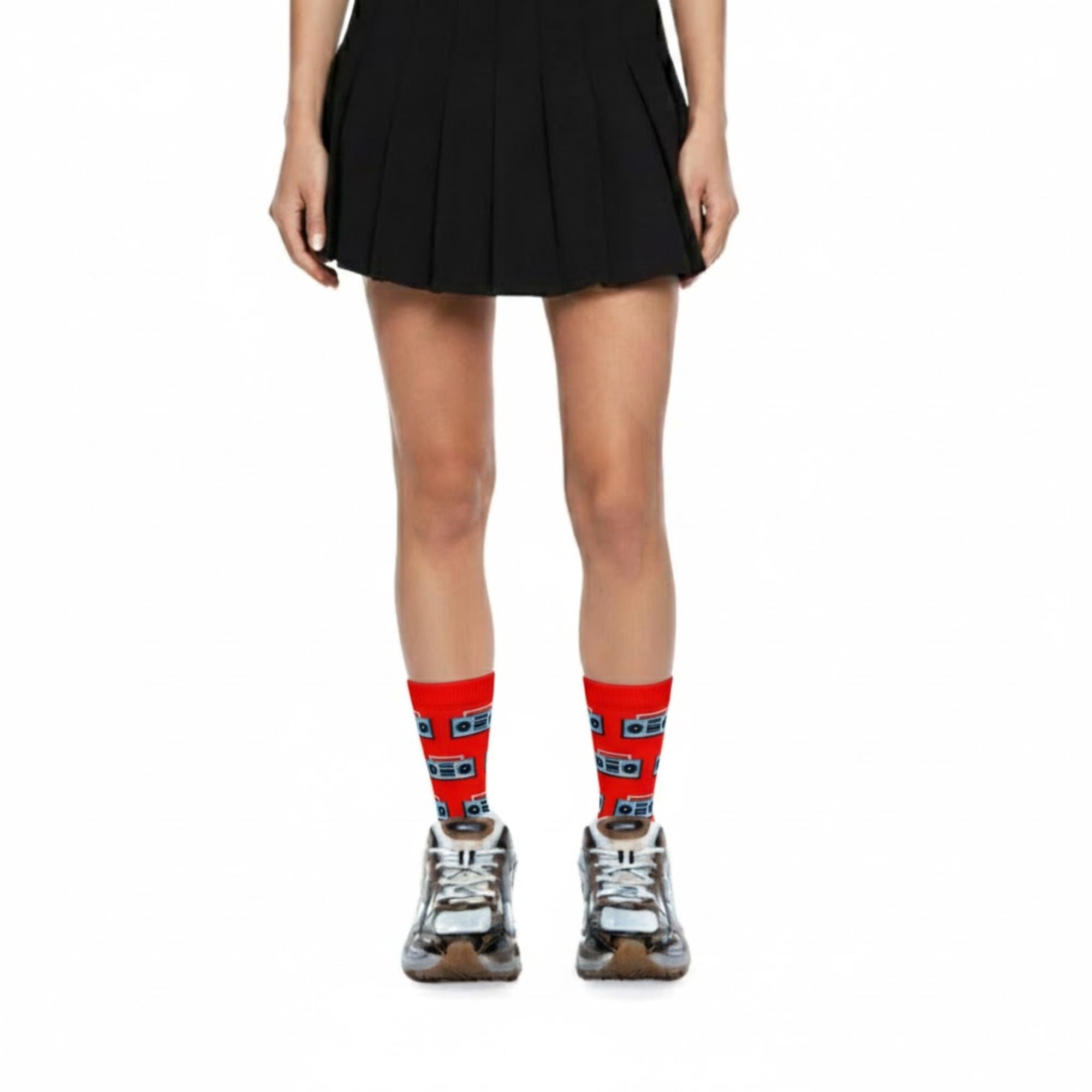 BOOMBOX-SOCKS-RED
