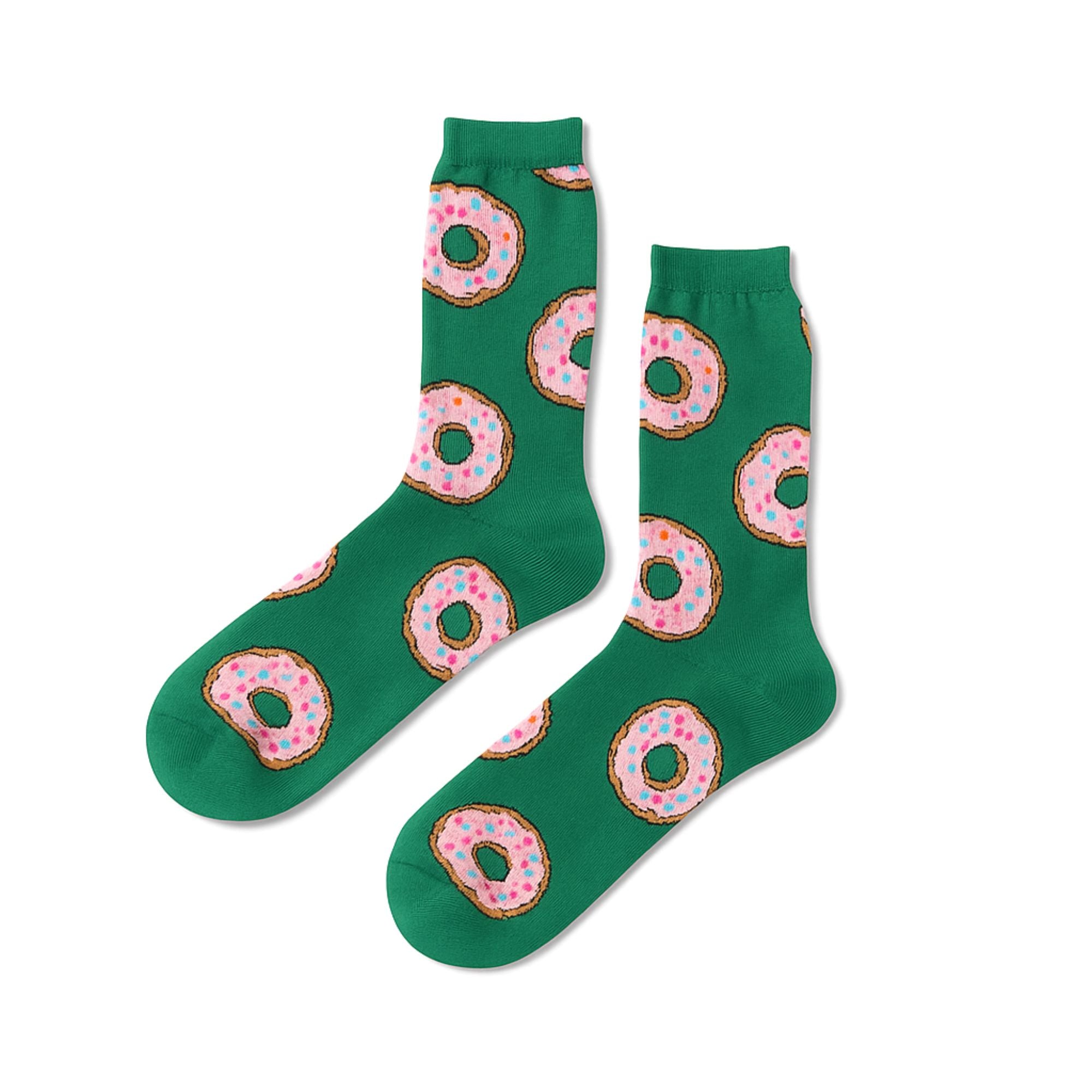 donuts-socks-green
