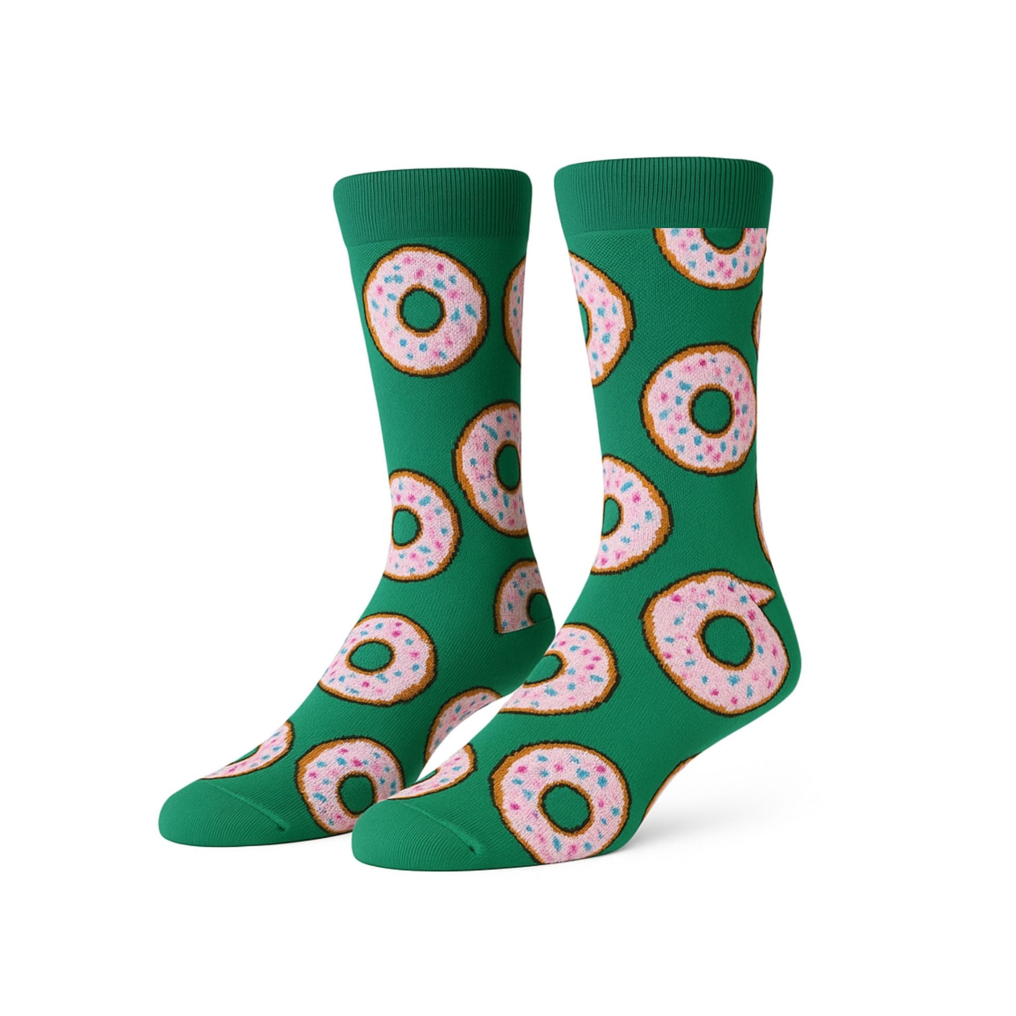 donuts-socks-green