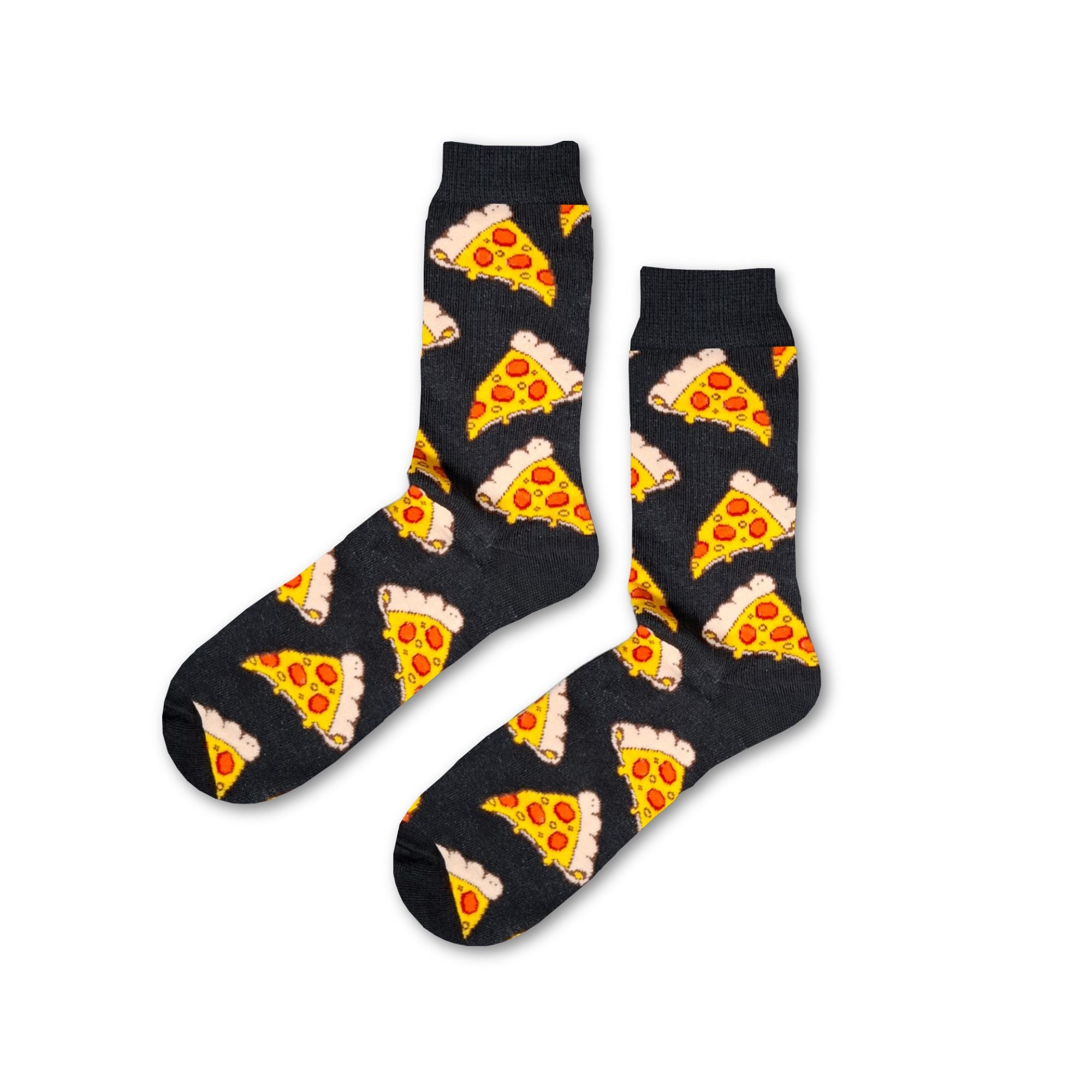 pizza-socks-black